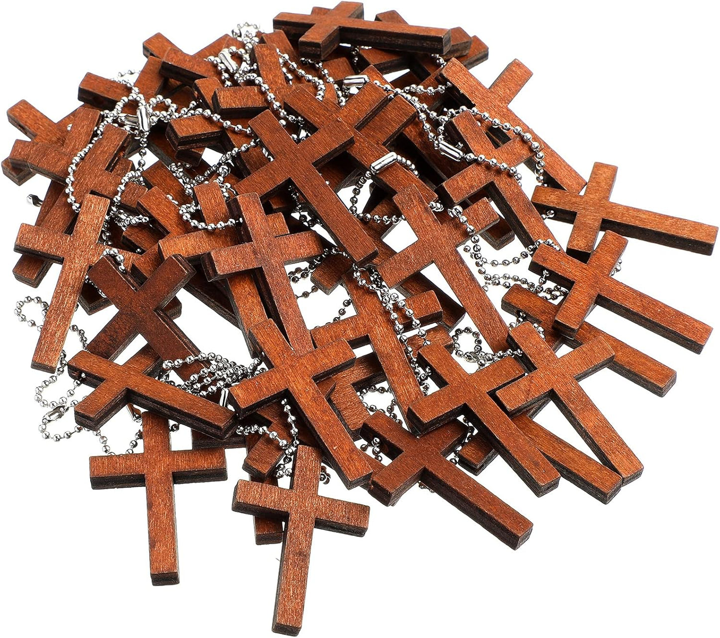 Christian Wooden Cross Charm for Stress Relief and Decoration