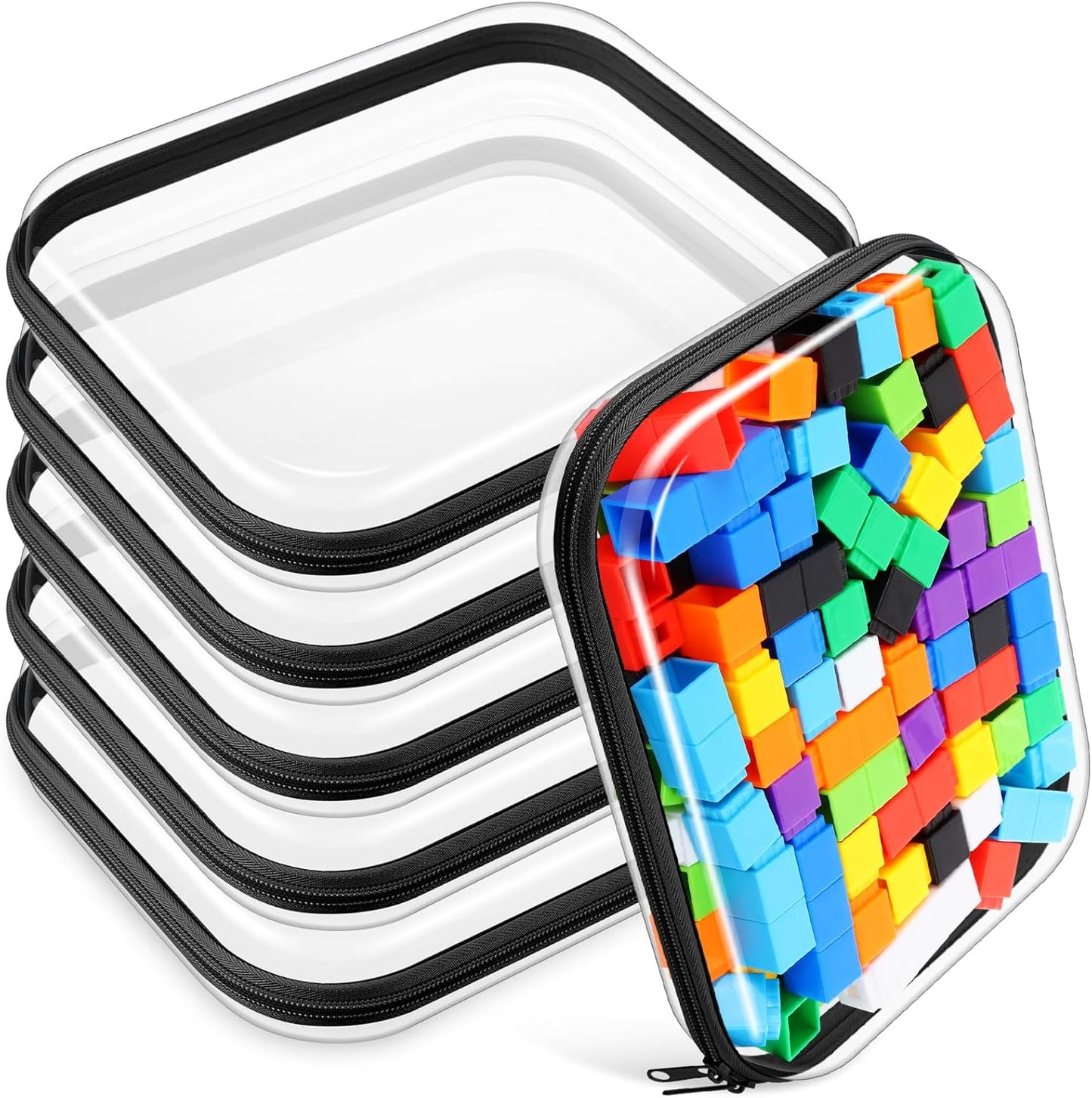 Clear Hard Zipper Case Pencil Pouches for Organizing Essentials