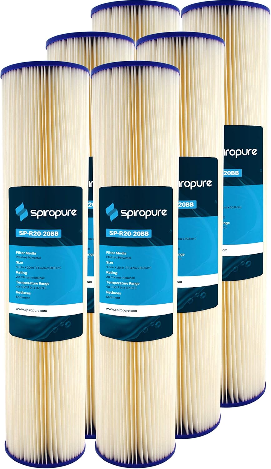 SpiroPure SP-R20-20BB 20 Micron Pleated Polyester Filter Cartridge