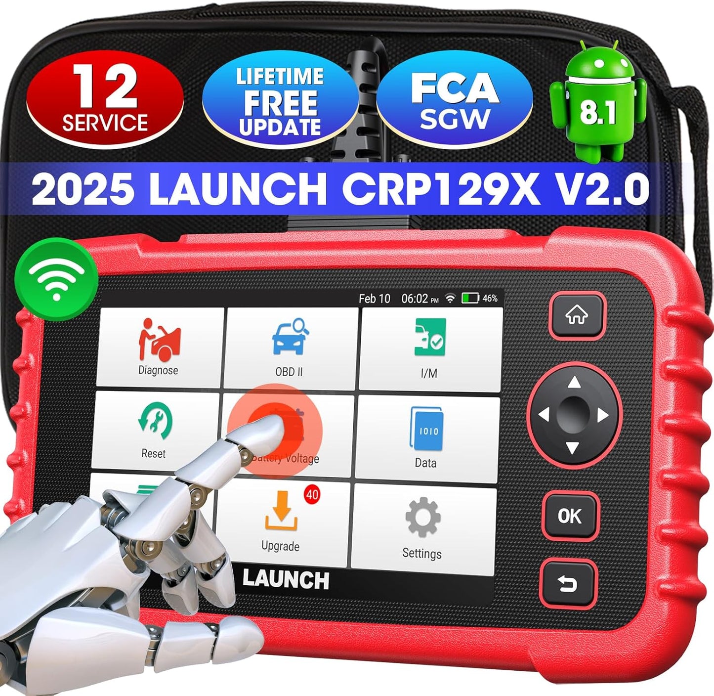 LAUNCH CRP129X V2.0 Scanner: 12 Reset Tool for All Vehicles