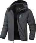 Men's Ski Jacket for Winter - Waterproof Hooded Windbreaker Coat