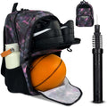 Soccer & Basketball Sports Bag with Ball Pump - Large Capacity