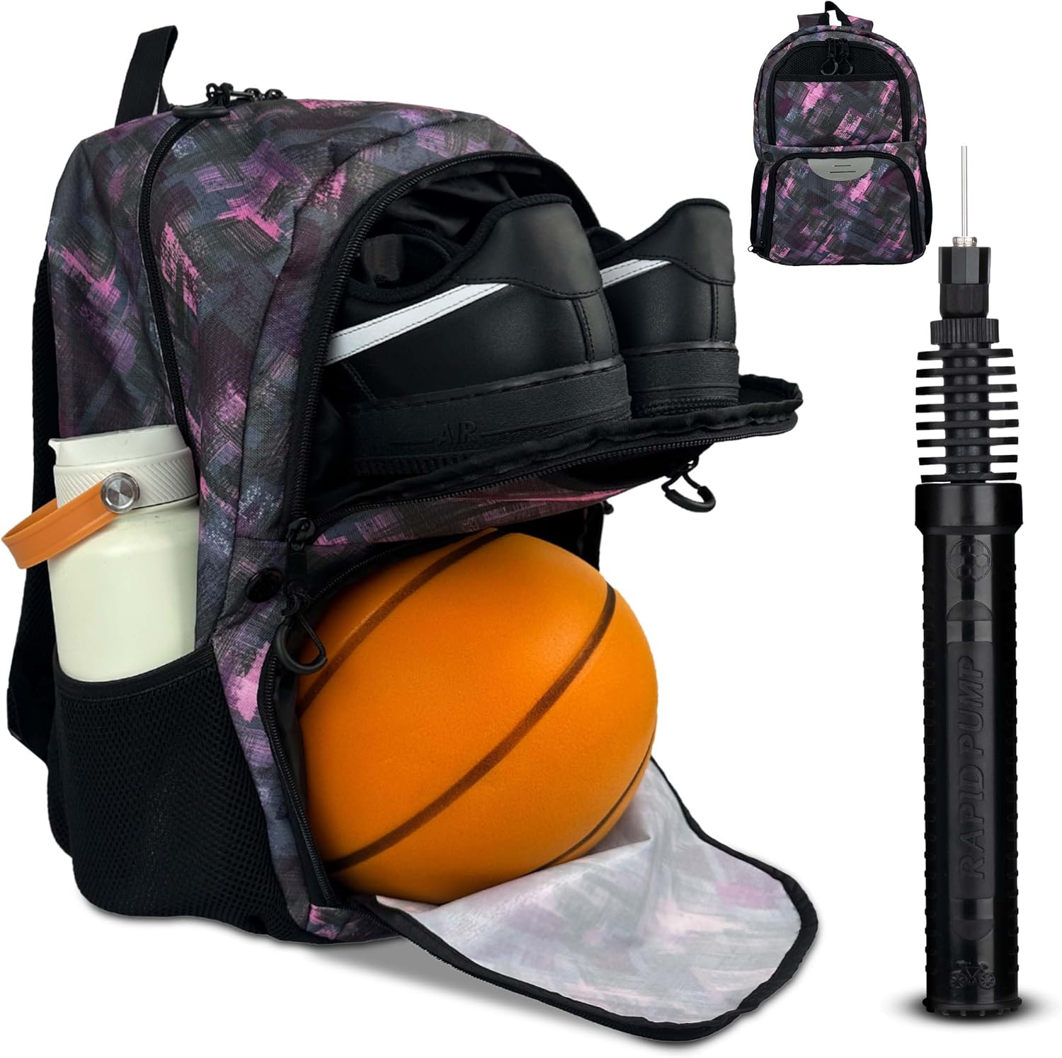 Soccer & Basketball Sports Bag with Pump for All Athletes
