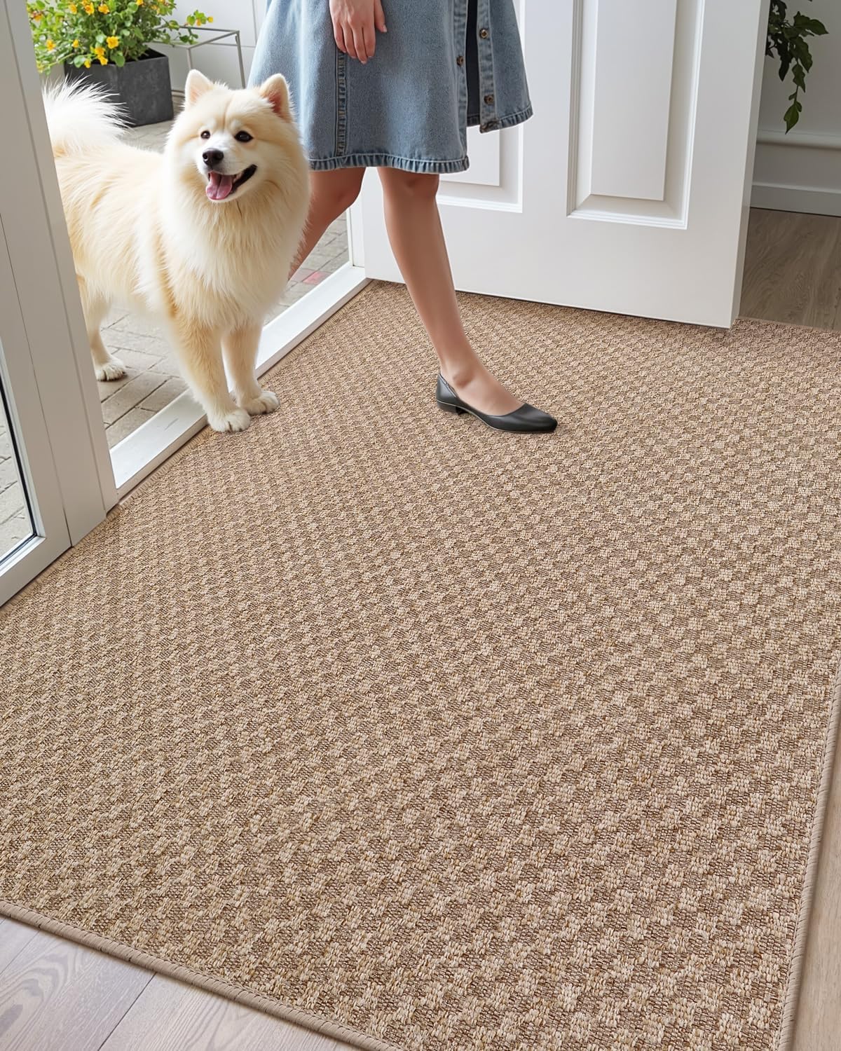 Color&Geometry Large Front Door Mat for Indoor Entryway Use