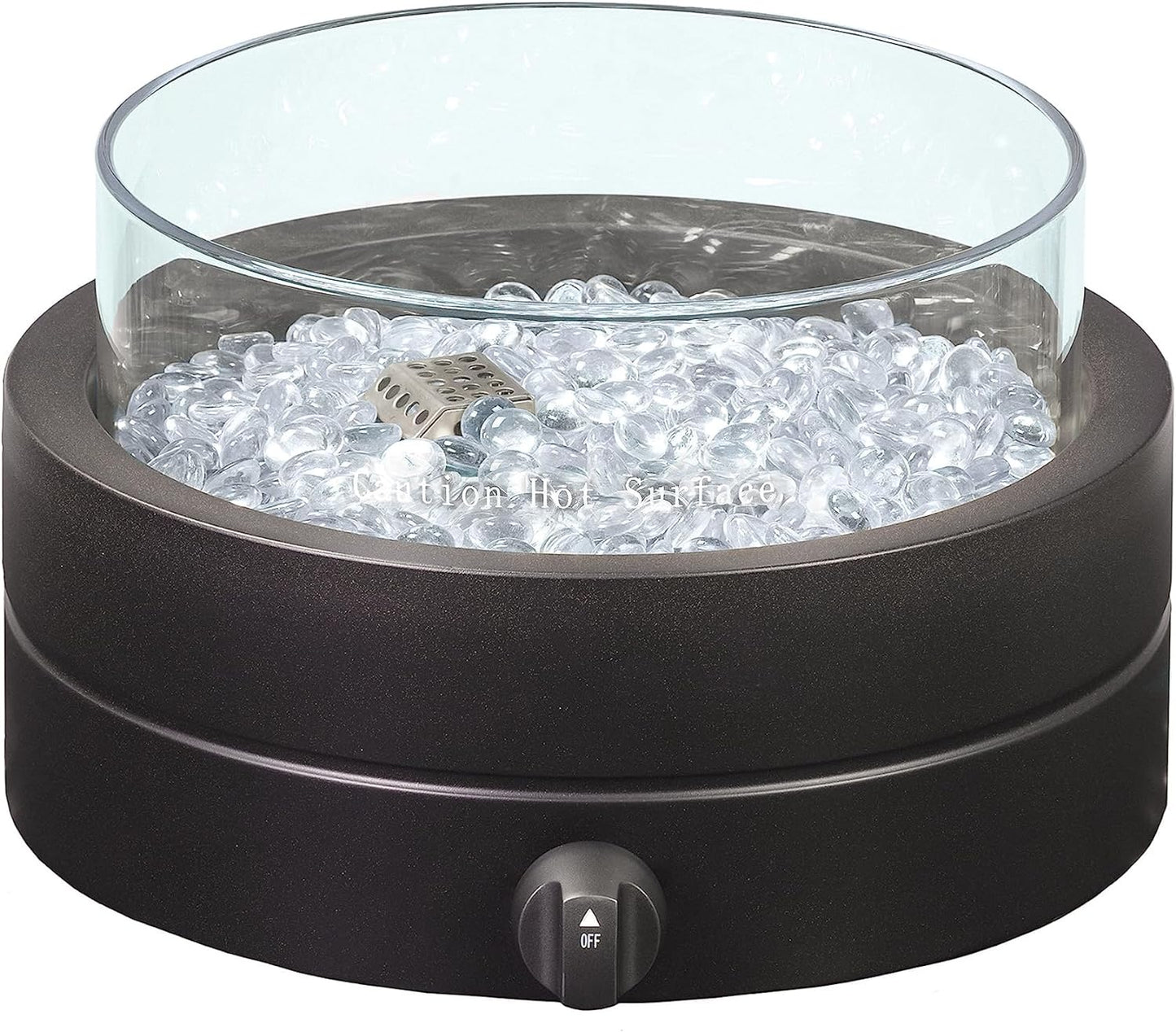14 in Round Tabletop Propane Gas Fire Pit for Outdoor Spaces