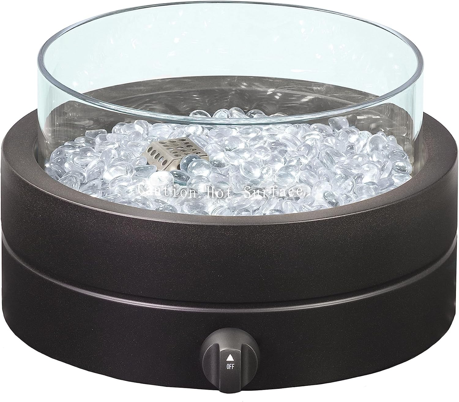 14 in Round Tabletop Propane Gas Fire Pit for Outdoor Spaces