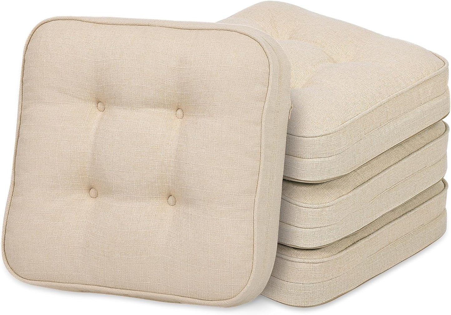Chair Cushions Set of 4 with Non-Slip Memory Foam Design