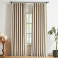 Vision Home Sand Pinch Pleated Full Blackout Curtains 95in - Room