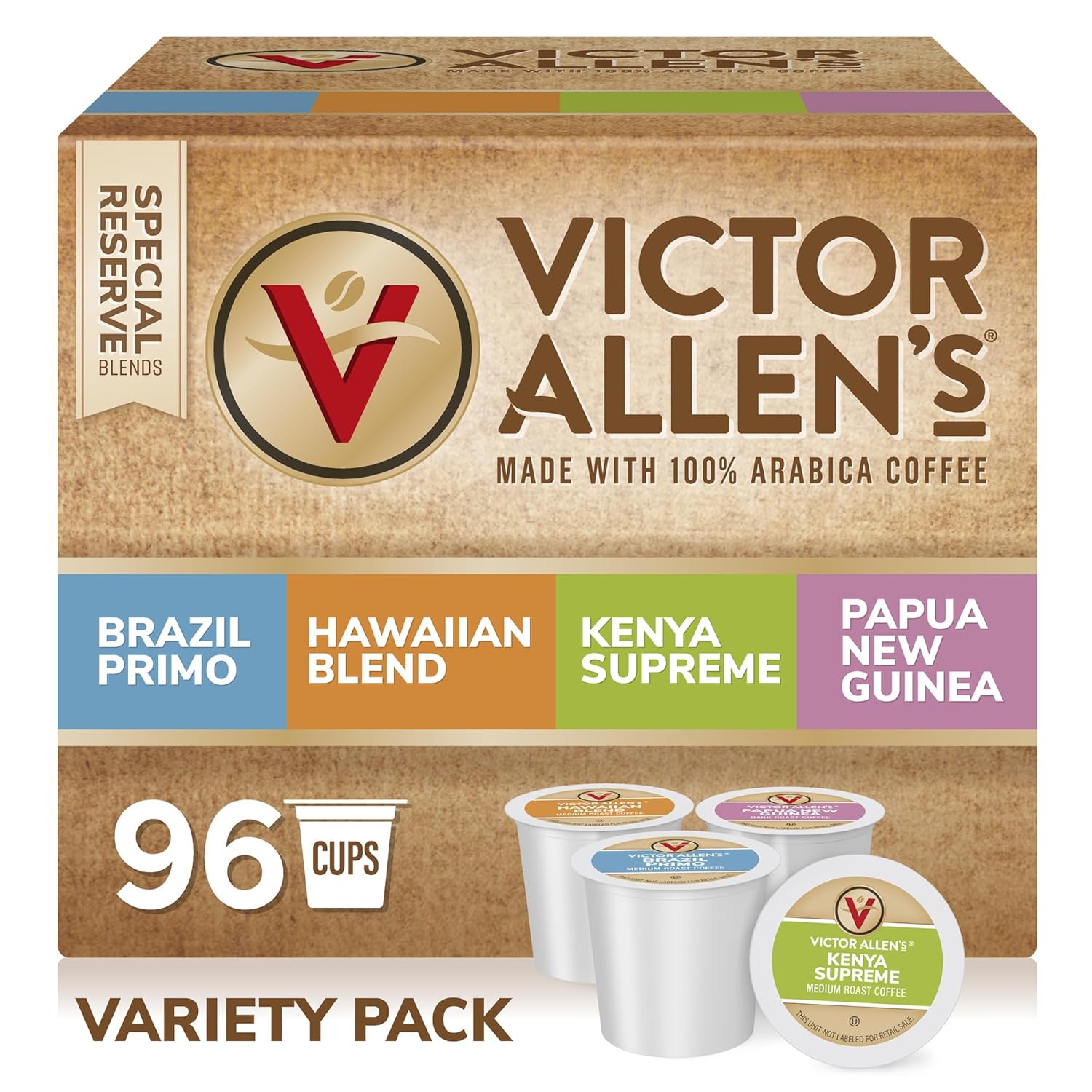 Victor Allen's Coffee Around The World Variety Pack - 96 Pods