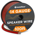 InstallGear 14 Gauge Speaker Wire 100 ft - Flexible, Easy Polarity