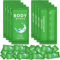 Treela 300 Pcs Bulk Deodorant Body Wipes Green - Travel Size Pack