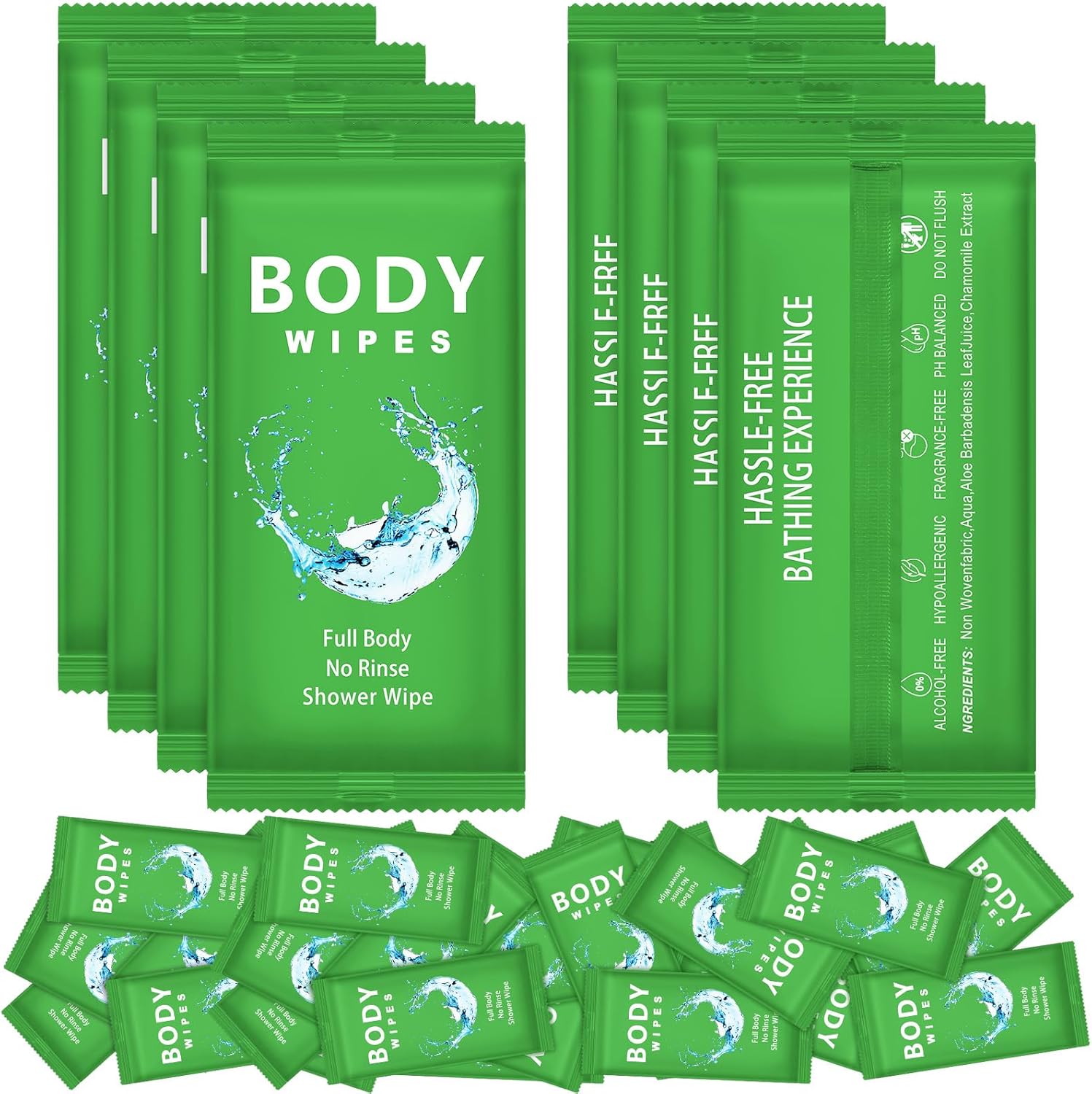 Treela 300 Pcs Bulk Deodorant Large Body Wipes for Hygiene