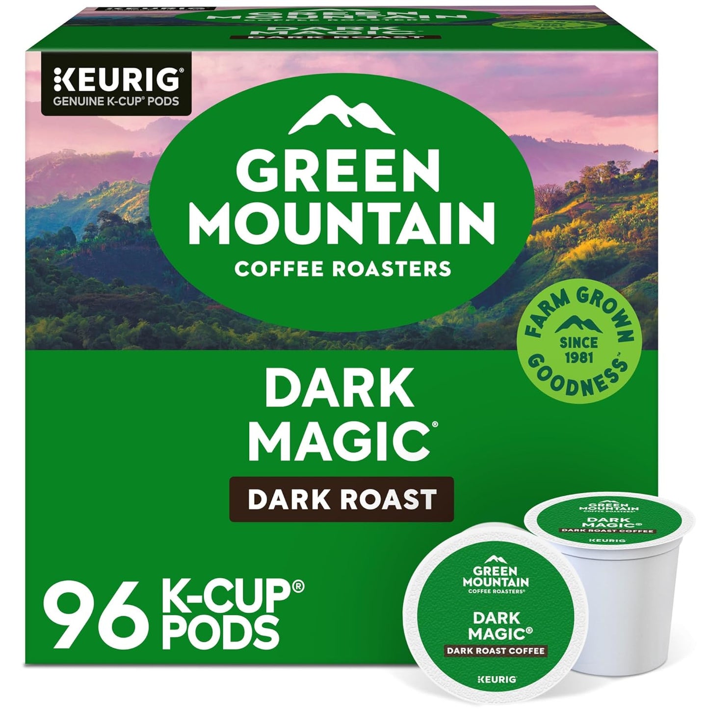 Dark Magic Coffee Pods by Green Mountain - Bold Dark Roast Flavor
