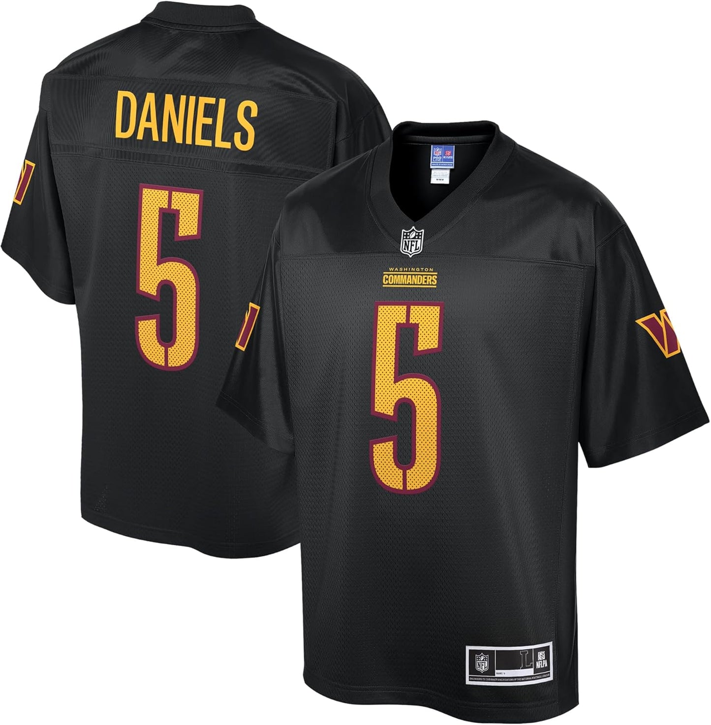 Men's Jayden Daniels Black Washington Commanders Pro Line Jersey