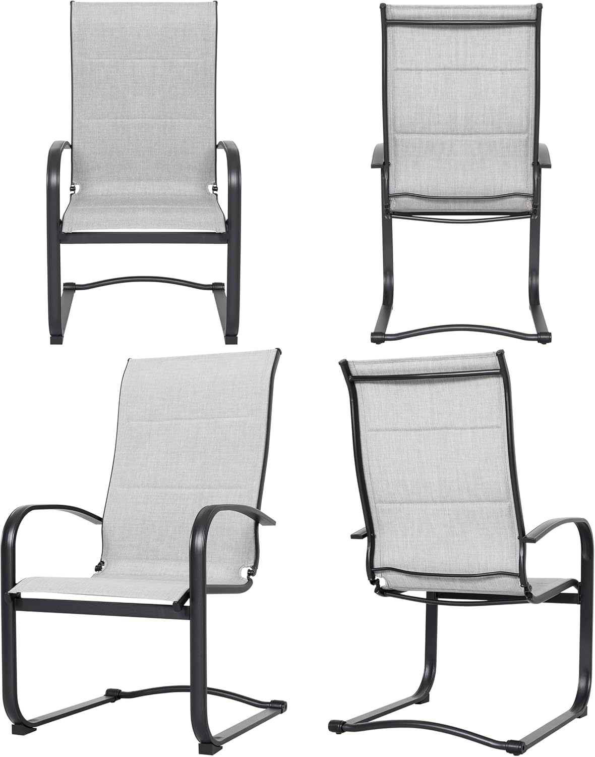 NUU GARDEN Patio Chairs Set of 4 for All Weather Comfort