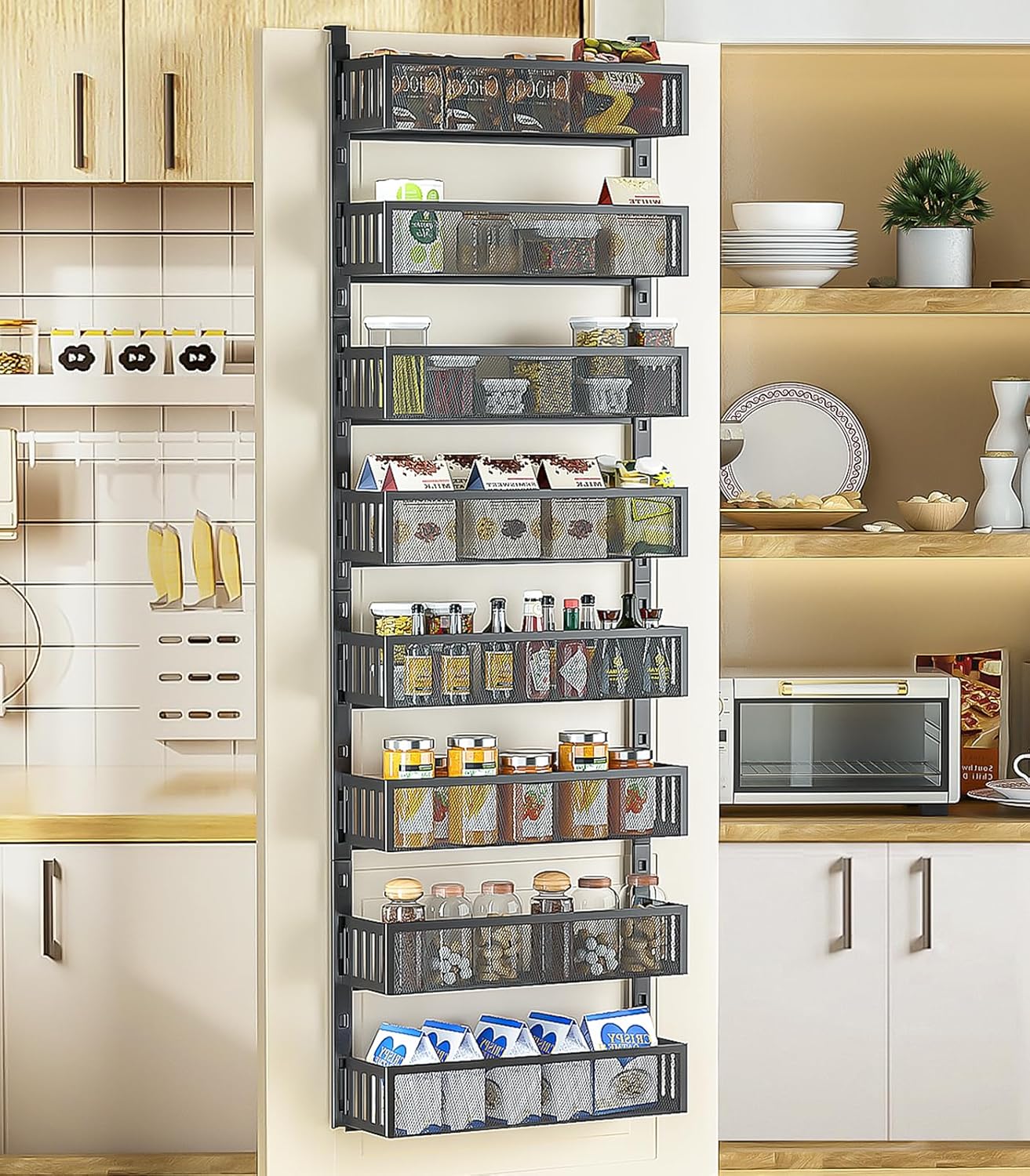 8-Tier Over The Door Pantry Organizer for Kitchen and More