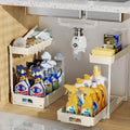 Under Sink Organizer L-Shape 2 Pack - Slide-Out Drawer Storage