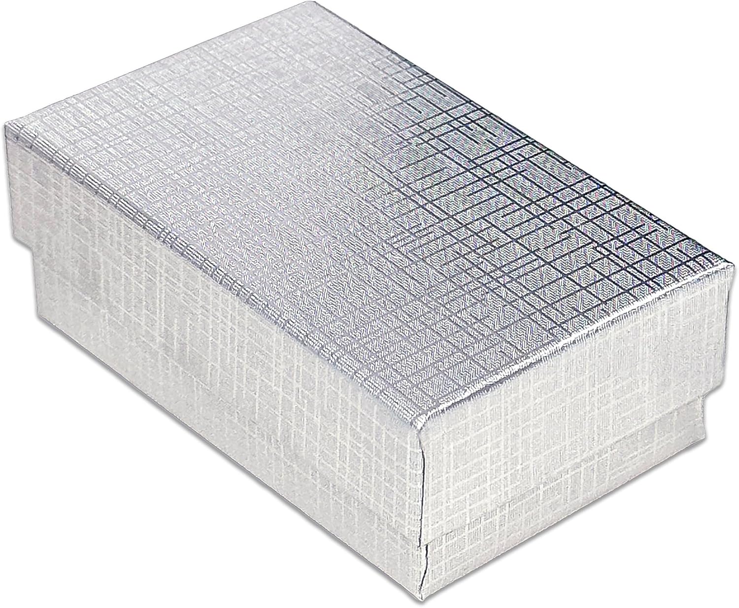 100-Pack Cardboard Linen Paper Jewelry Boxes with Cotton Padding