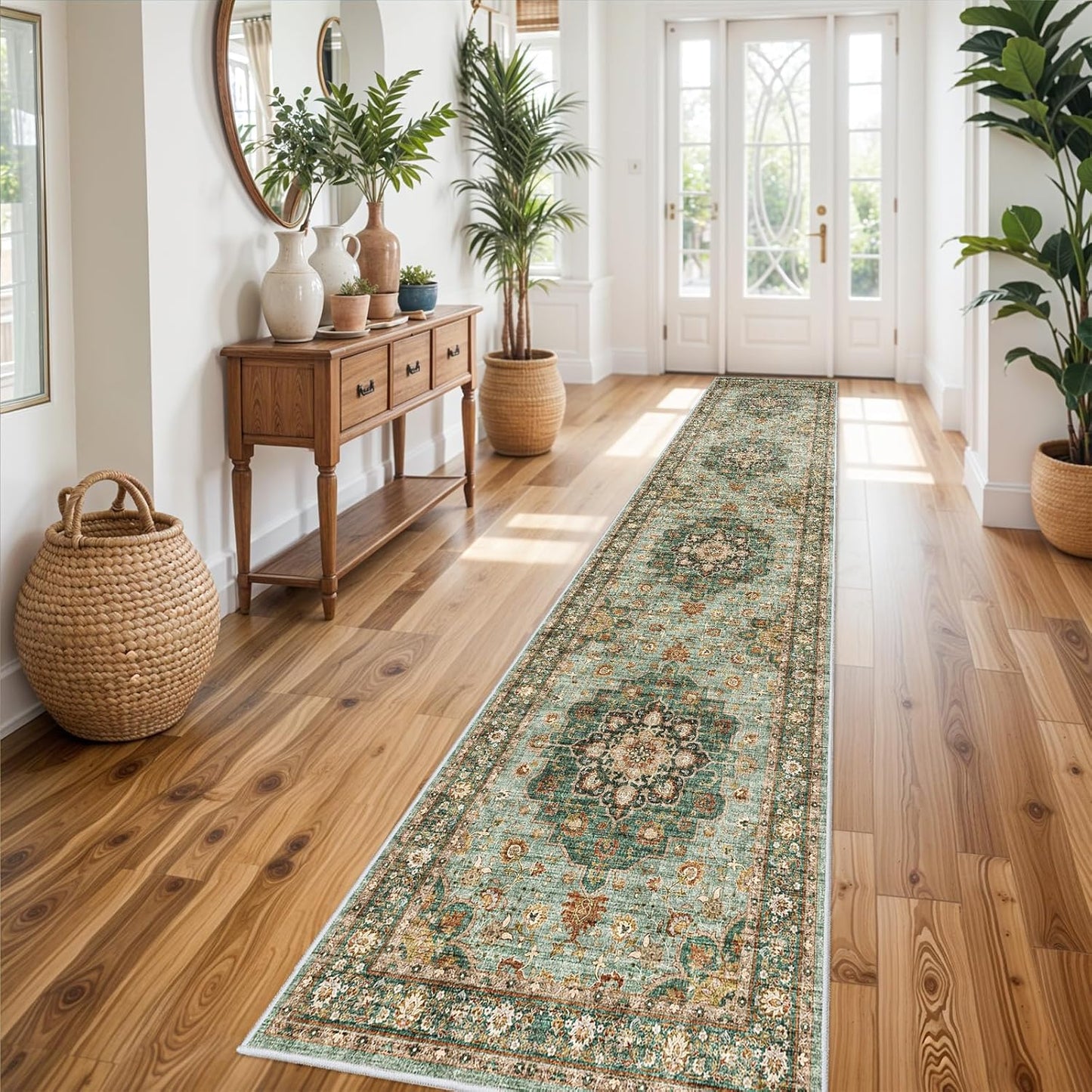 Washable Oriental Hallway Runner Rug - Soft Carpet for Home