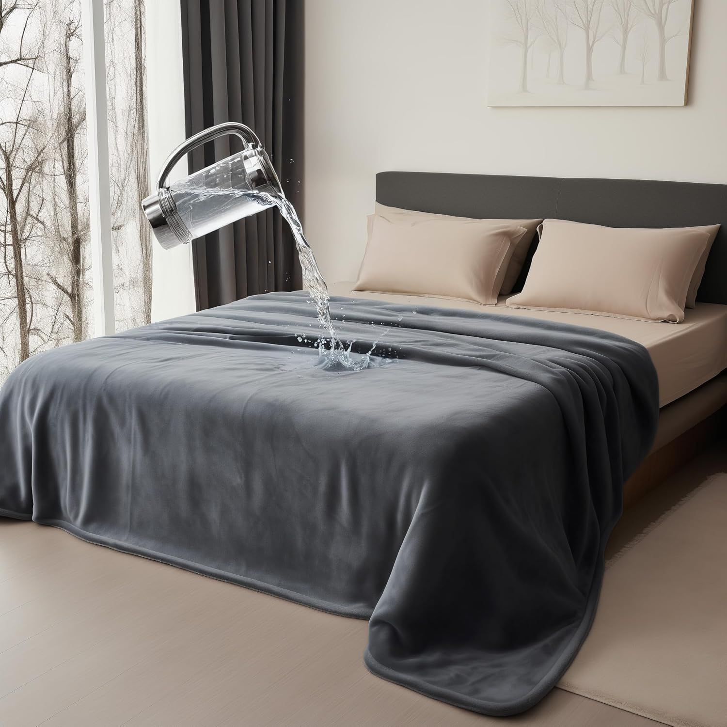 Waterproof Throw Blanket for Bed, Couch, Kids & Pets Protection