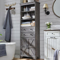 Bathroom Storage Cabinet 72 in Tall Farmhouse Storage Cabinet