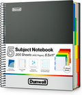 Dunwell 5-Subject Notebook 8.5 x 11 - Organized College Ruled Pages