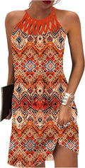 Women's BIRW Floral Halter Neck Dress for Effortless Summer Style