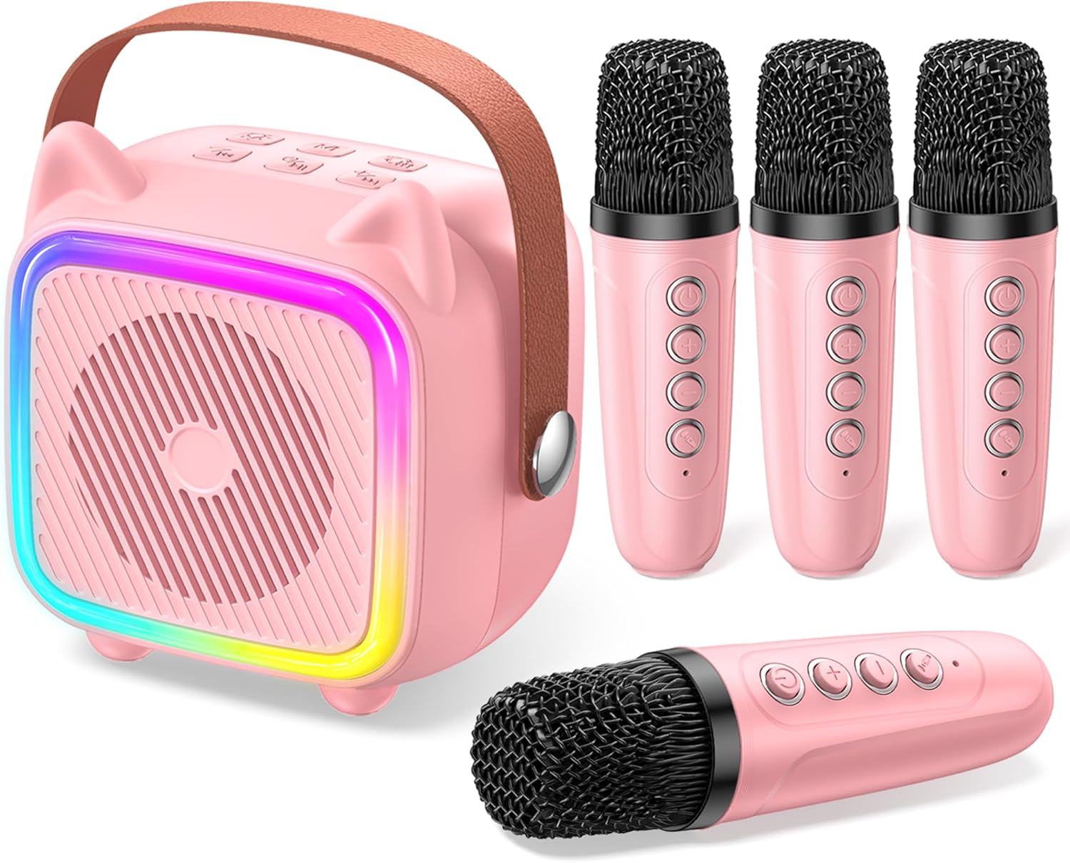 4 Mic Mini Karaoke: Portable Fun for Kids! 