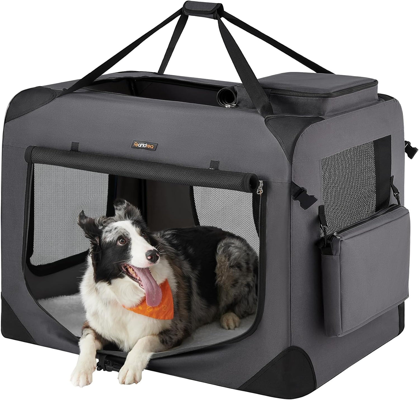 Feandrea 36 Inches Collapsible Soft Dog Crate for Travel