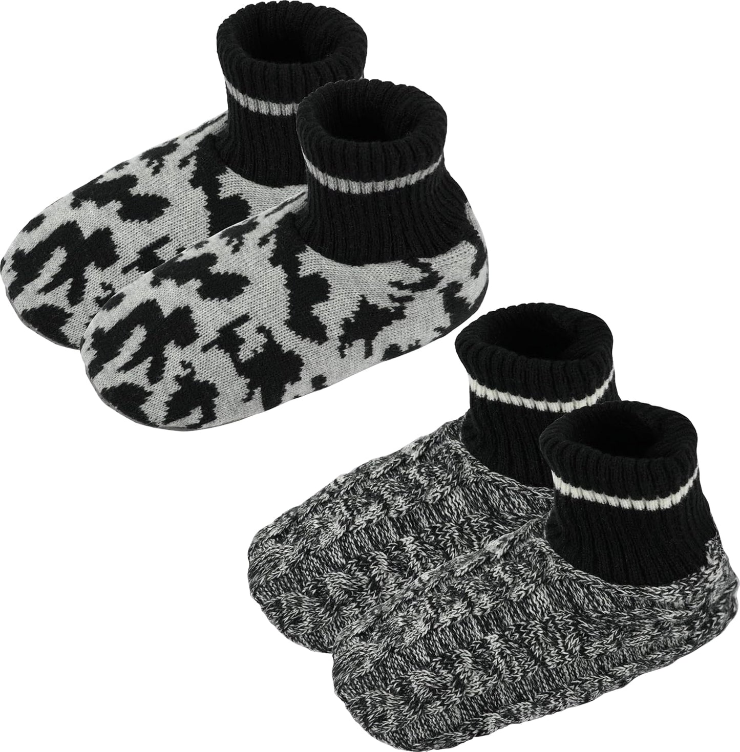 BenSorts Men Fuzzy Slipper Socks with Grippers for Comfort