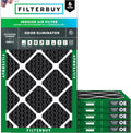 Filterbuy 14x25x1 Air Filter MERV 8 Odor & Allergy Defense - 6-Pack