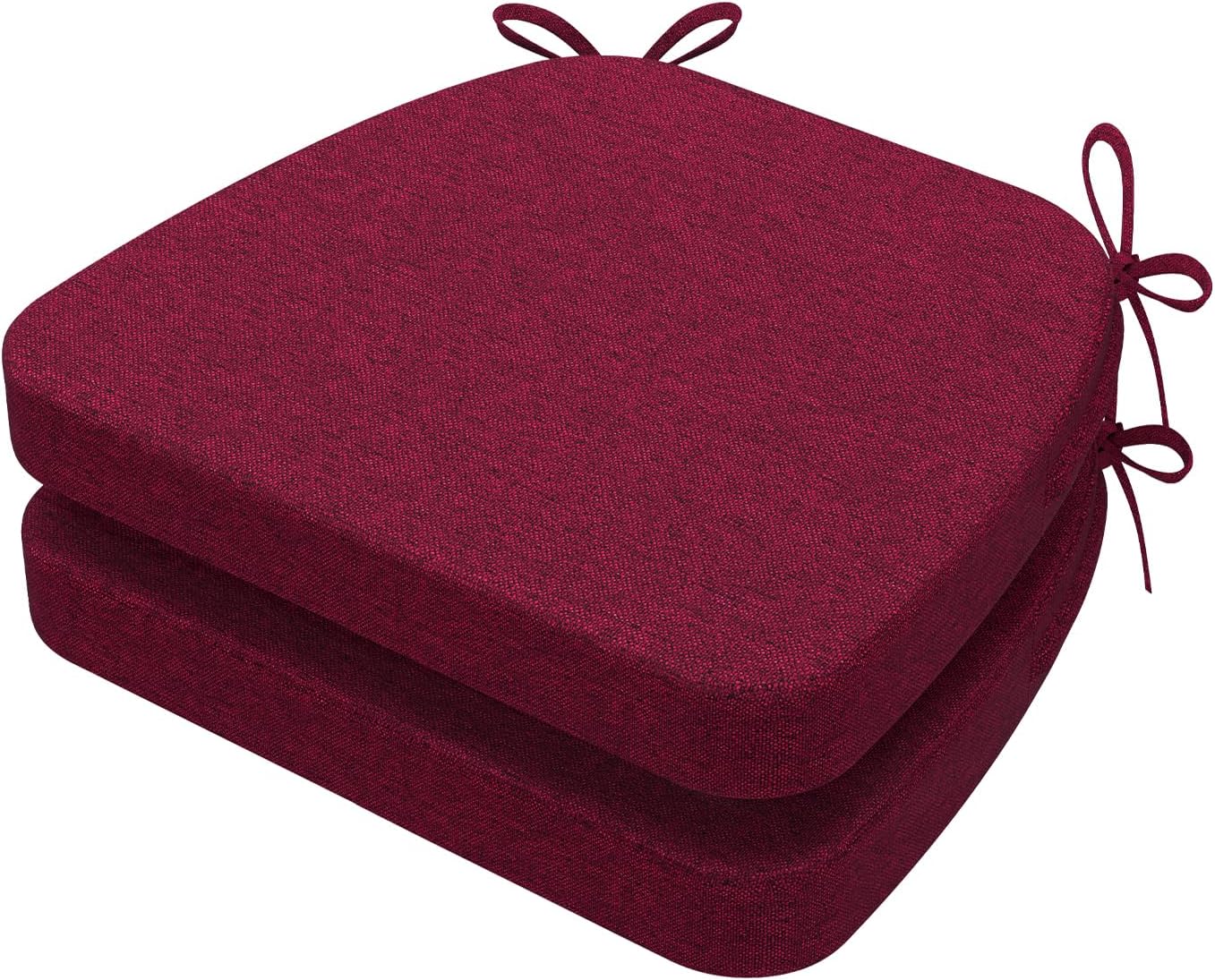 D-Shaped Chair Cushions for Dining, 2 Thick, Set of 2