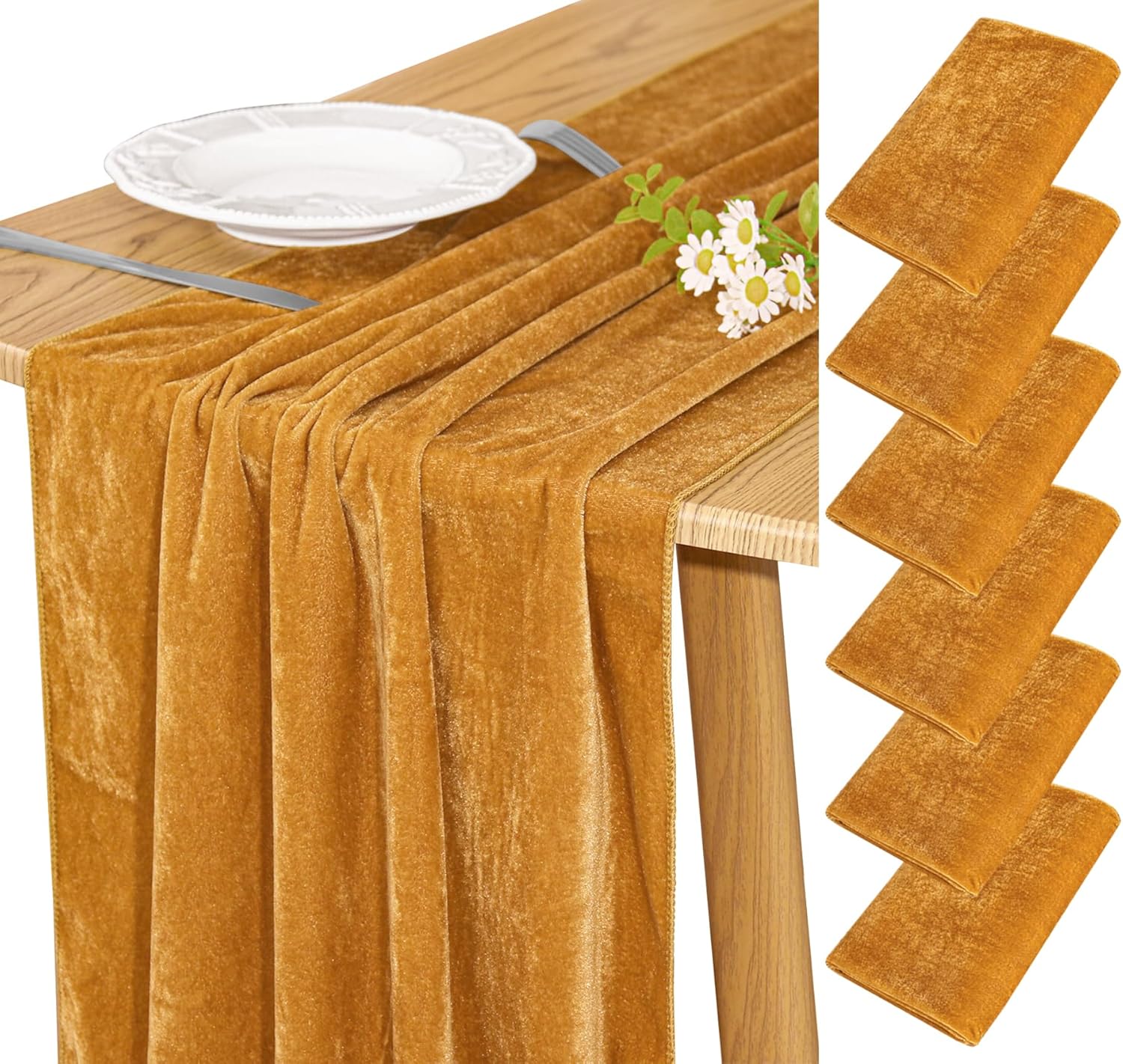 Luxurious Velvet Table Runner 20 x 120 Inches for Events