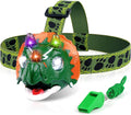 Triceratops Headlamp with Whistle - Kids Camping Essential