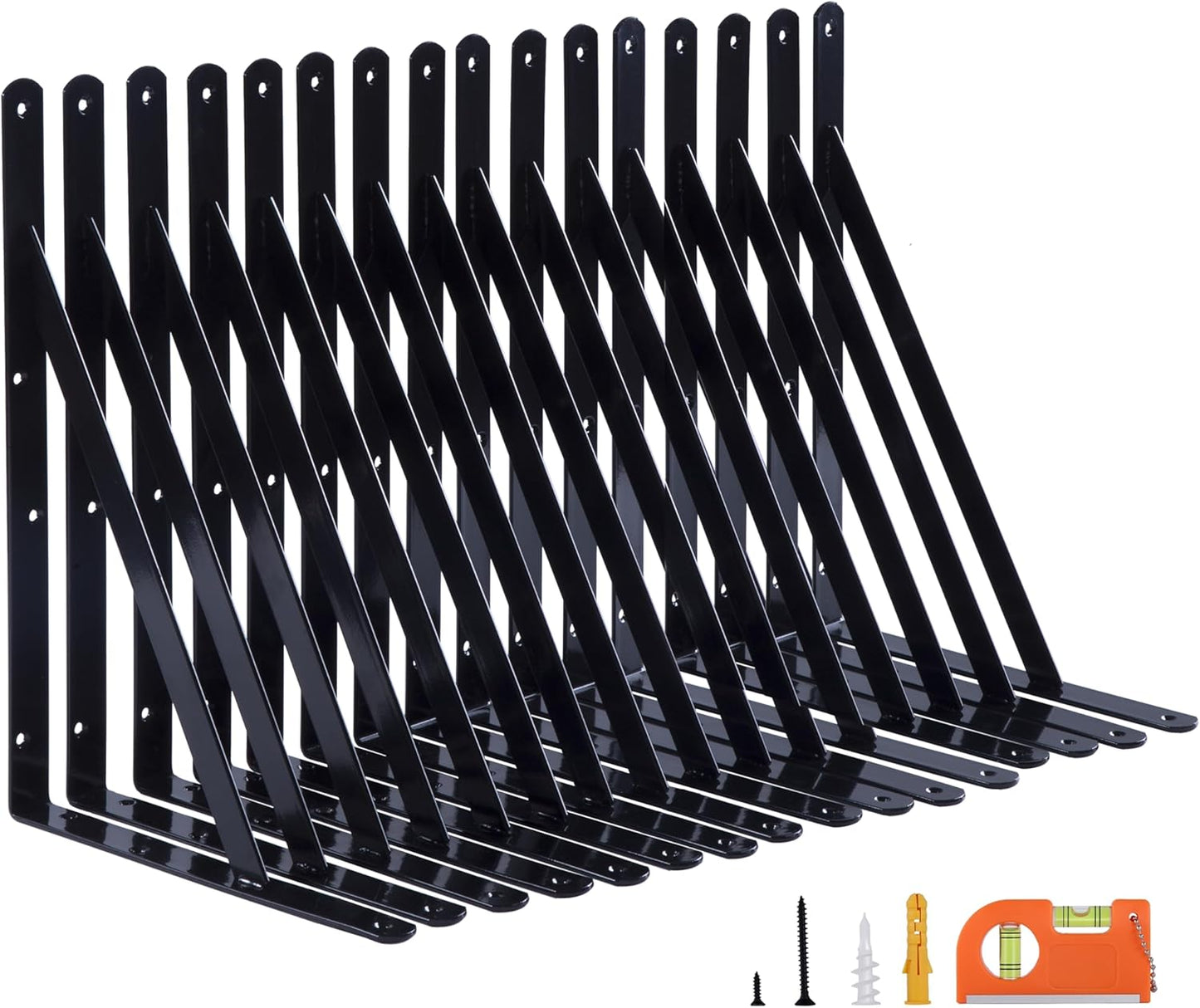 16-Pack 14 Inch Heavy Duty Shelf Brackets for Garage Kitchen