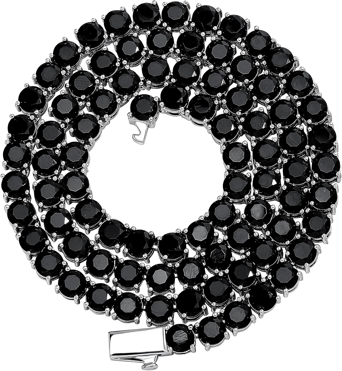5MM Colorful Baguette Tennis Necklaces for Women and Men