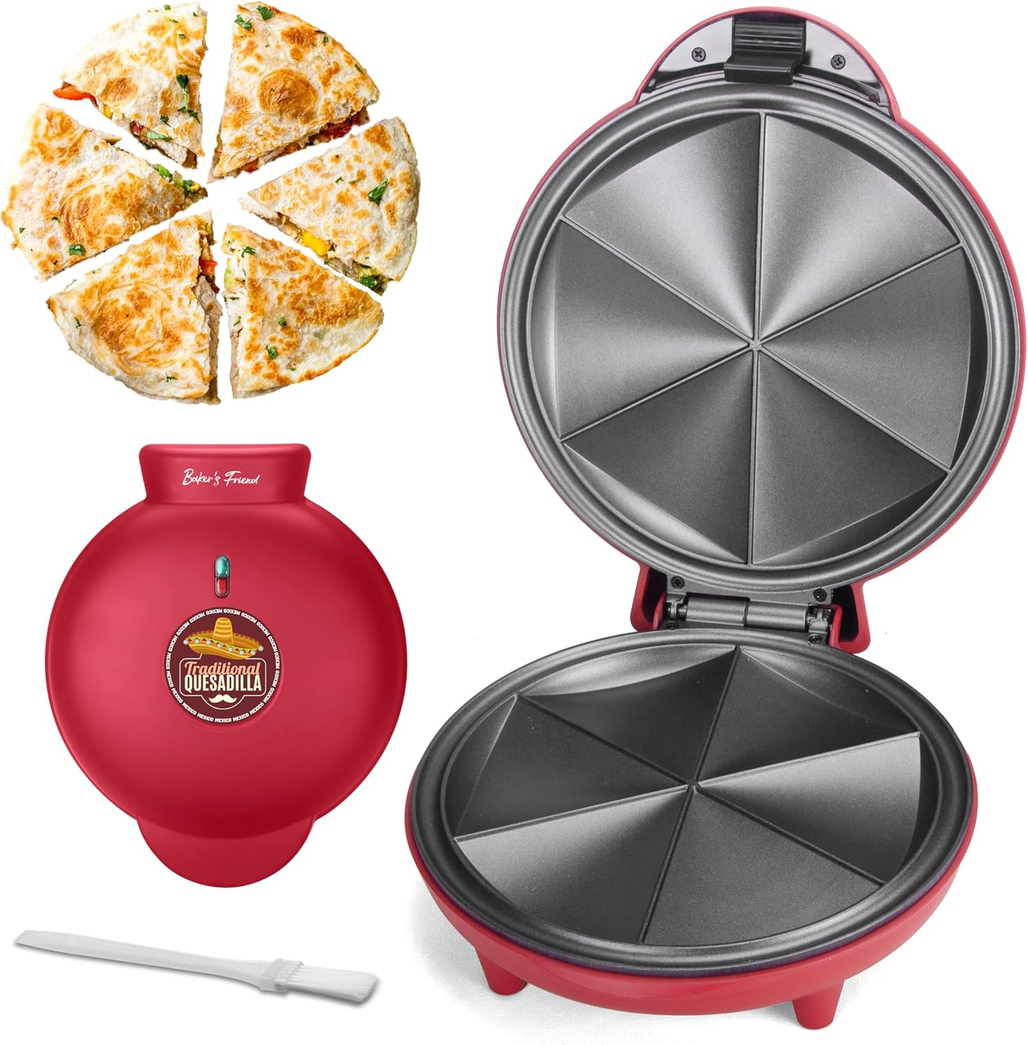 Baker's Friend Electric Quesadilla Maker for Quick Meals
