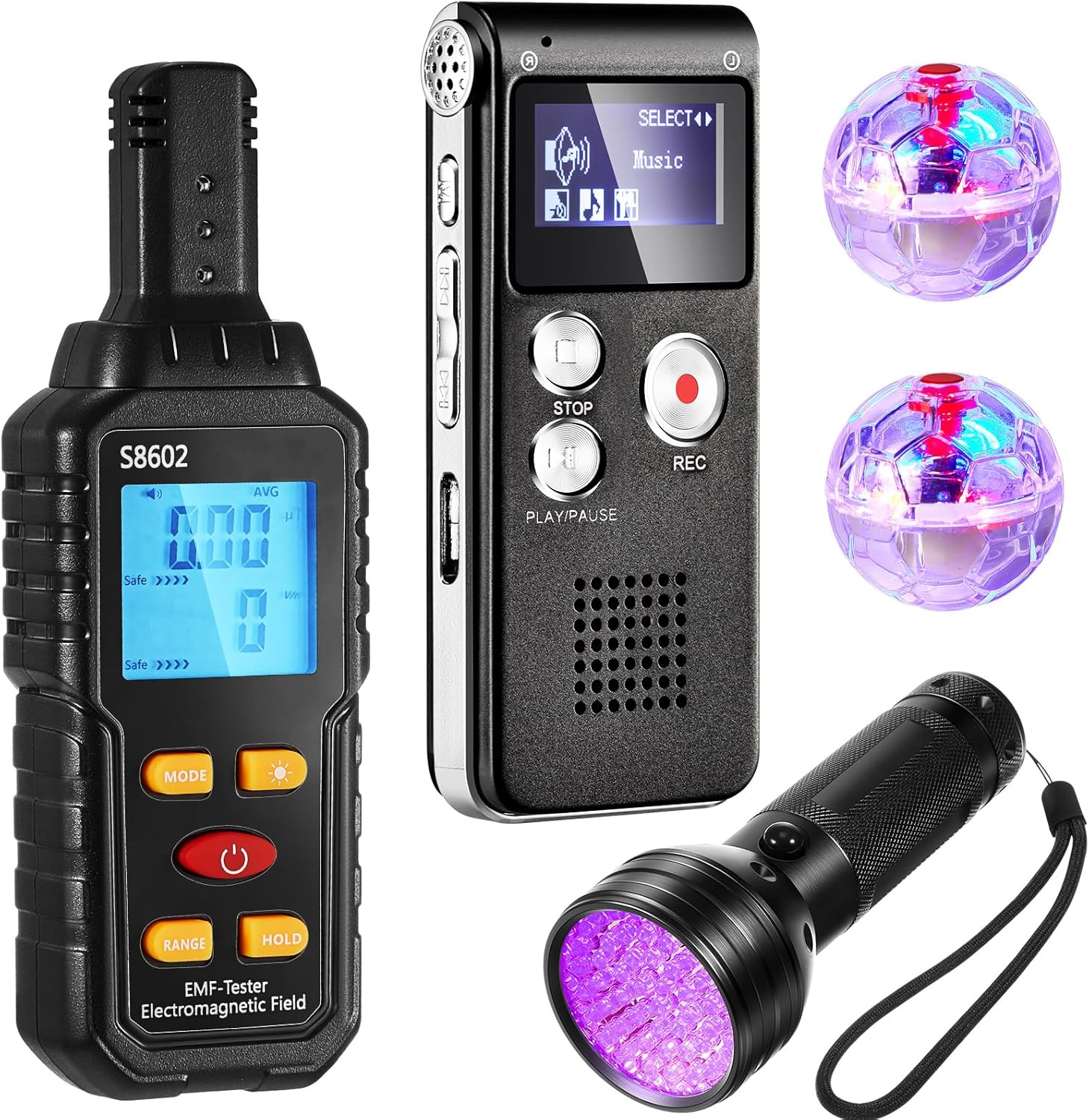 Dunzy Ghost Hunting Equipment Kit with EMF Meter and Recorder