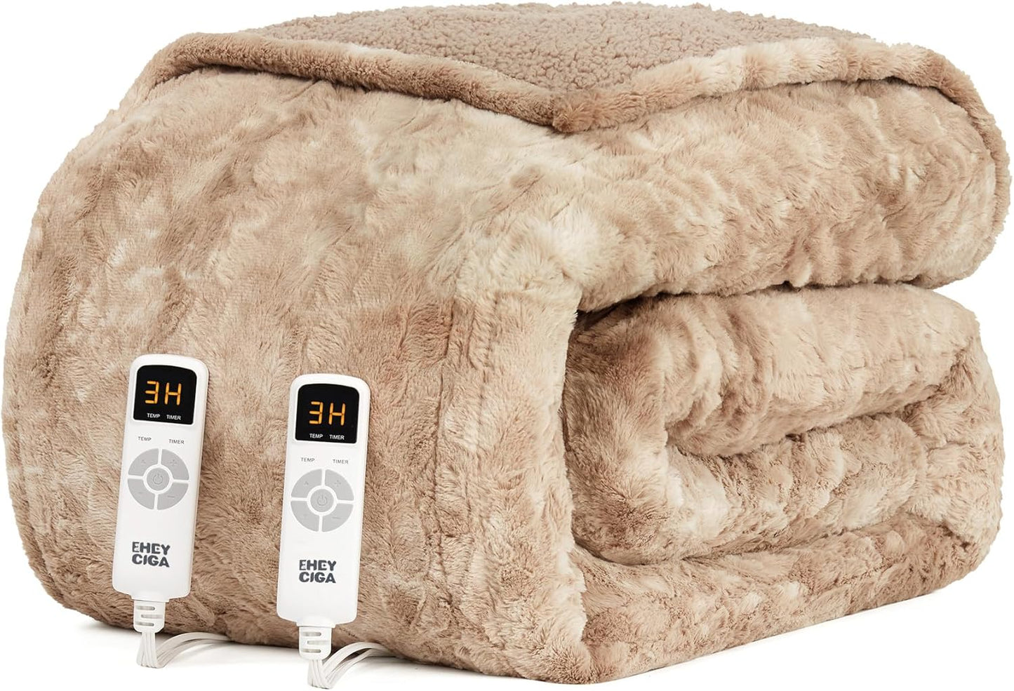 EHEYCIGA Electric Heated Blanket Queen Size for Ultimate Comfort