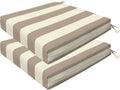 Honeycomb Outdoor Seat Pads 20 x 20 Cabana Stripe Tan - Cushioned