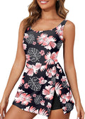 One Piece Swimdress for Women with Tummy Control and Pockets