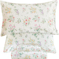 QSH Green Floral Egyptian Cotton Sheets King Size - Extra Soft Deep