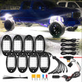 Pure White LED Rock Lights Kit 8Pods - Bright 6000K Underglow