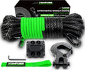 Synthetic Winch Rope Cable Kit 1/4 in x 50 ft 10000LBS - Lightweight