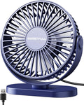SWEETFULL USB Desk Fan Small Quiet - 3 Speeds Mini Personal Fan