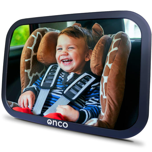 Onco Double Award-Winning Baby Car Mirror - 100% Shatterproof, 360 Rotation
