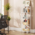 TUTOTAK Bookshelf 5-Tier Tall Narrow Bookcase - Space-Saving Storage