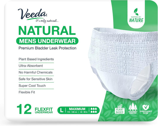 Veeda Men's Incontinence Underwear - Secure Protection