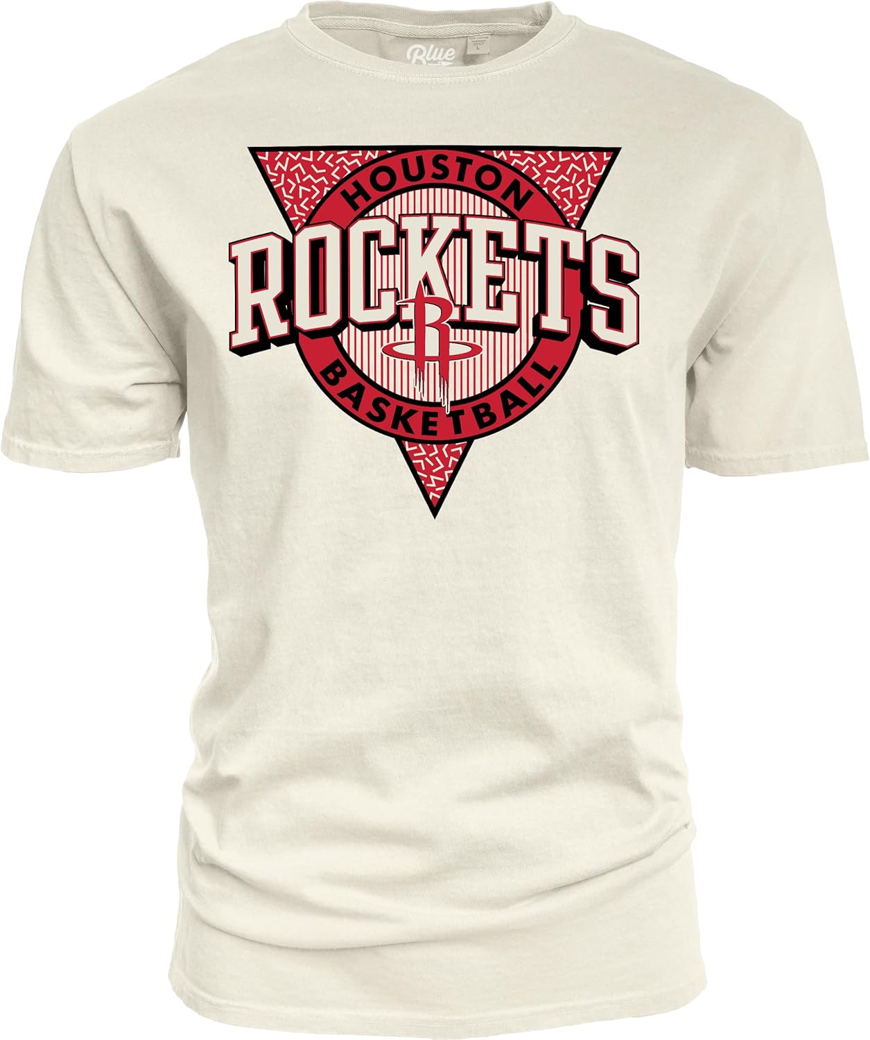 Houston Rockets T-Shirt Ringspun Triblock Ivory for Fans