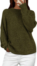 PRETTYGARDEN Womens Fall Fuzzy Oversized Crew Neck Sweater - Cozy Fit